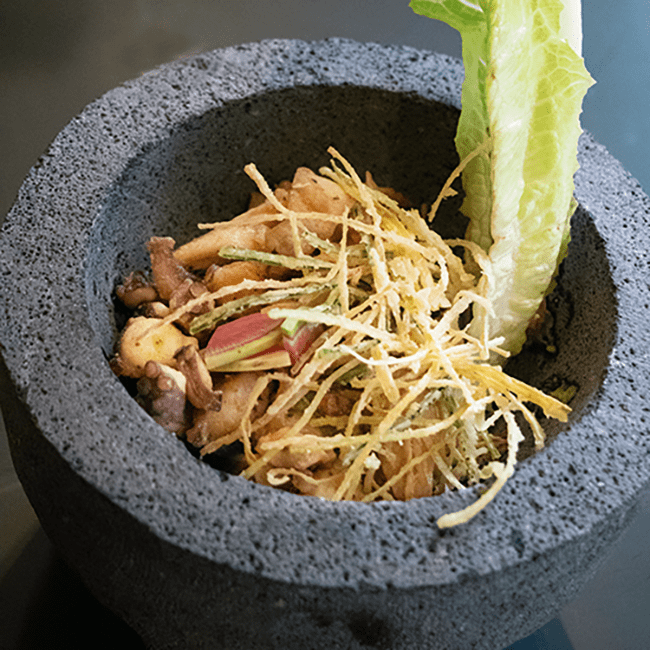 platillo chicharrón de pulpo